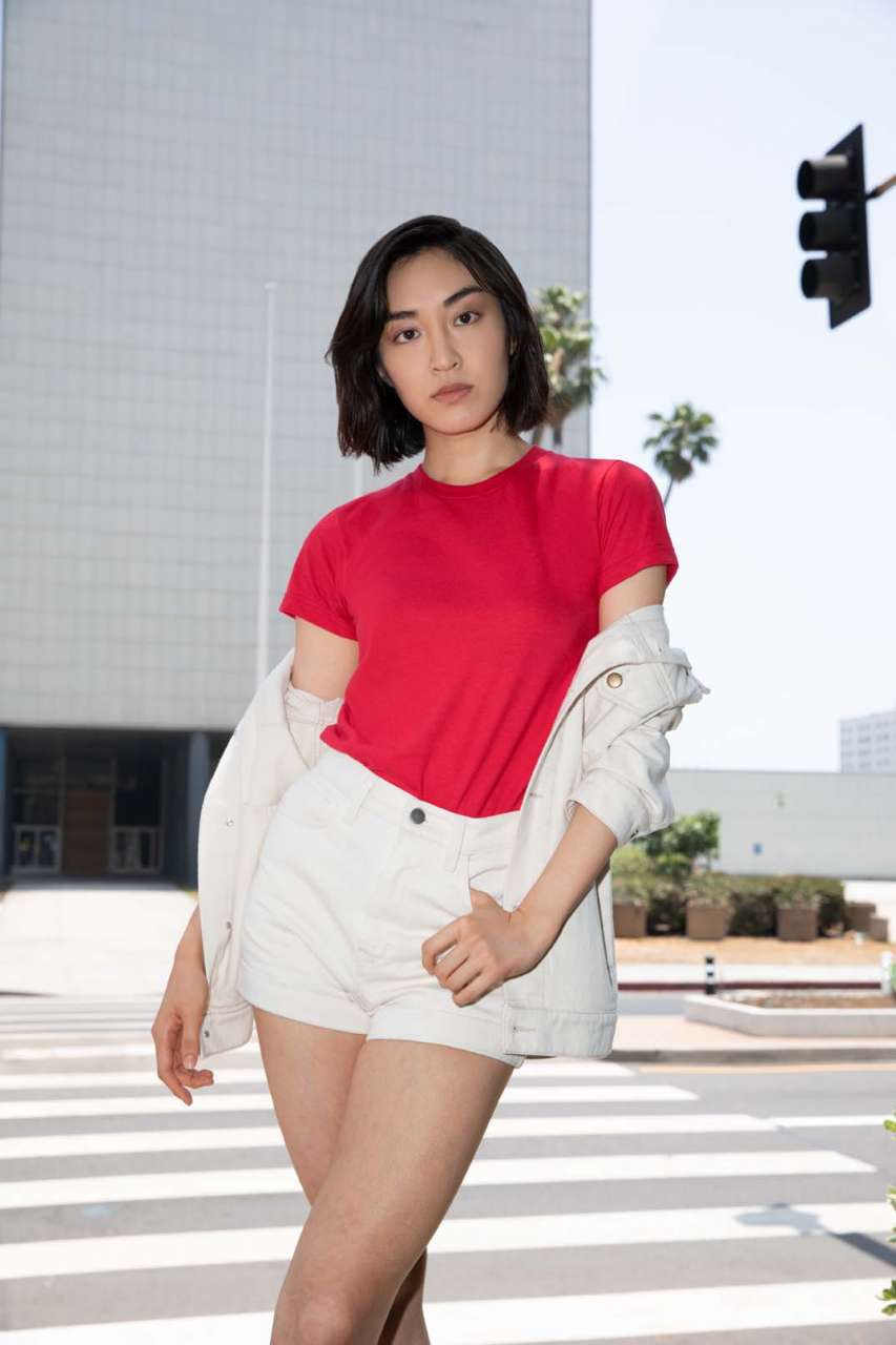 WOMEN'S FINE JERSEY SHORT SLEEVE T-SHIRT - Navy - Additional