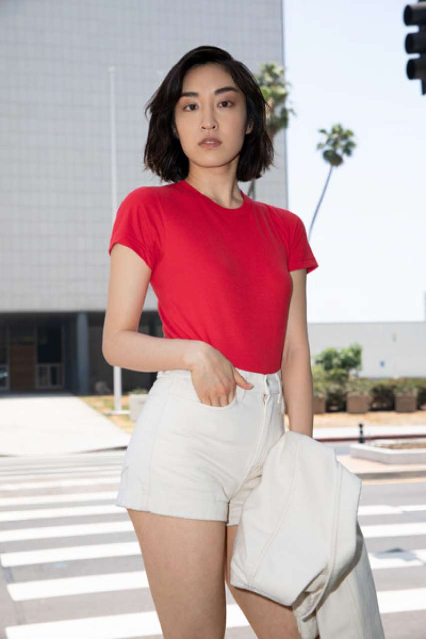 WOMEN'S FINE JERSEY SHORT SLEEVE T-SHIRT - Navy - Additional