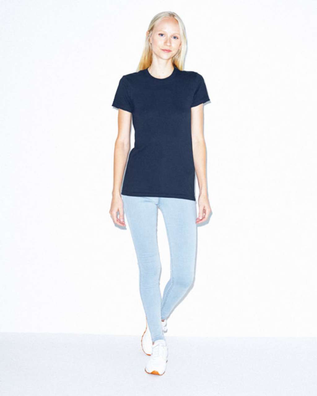 WOMEN'S FINE JERSEY SHORT SLEEVE T-SHIRT - Navy - Additional