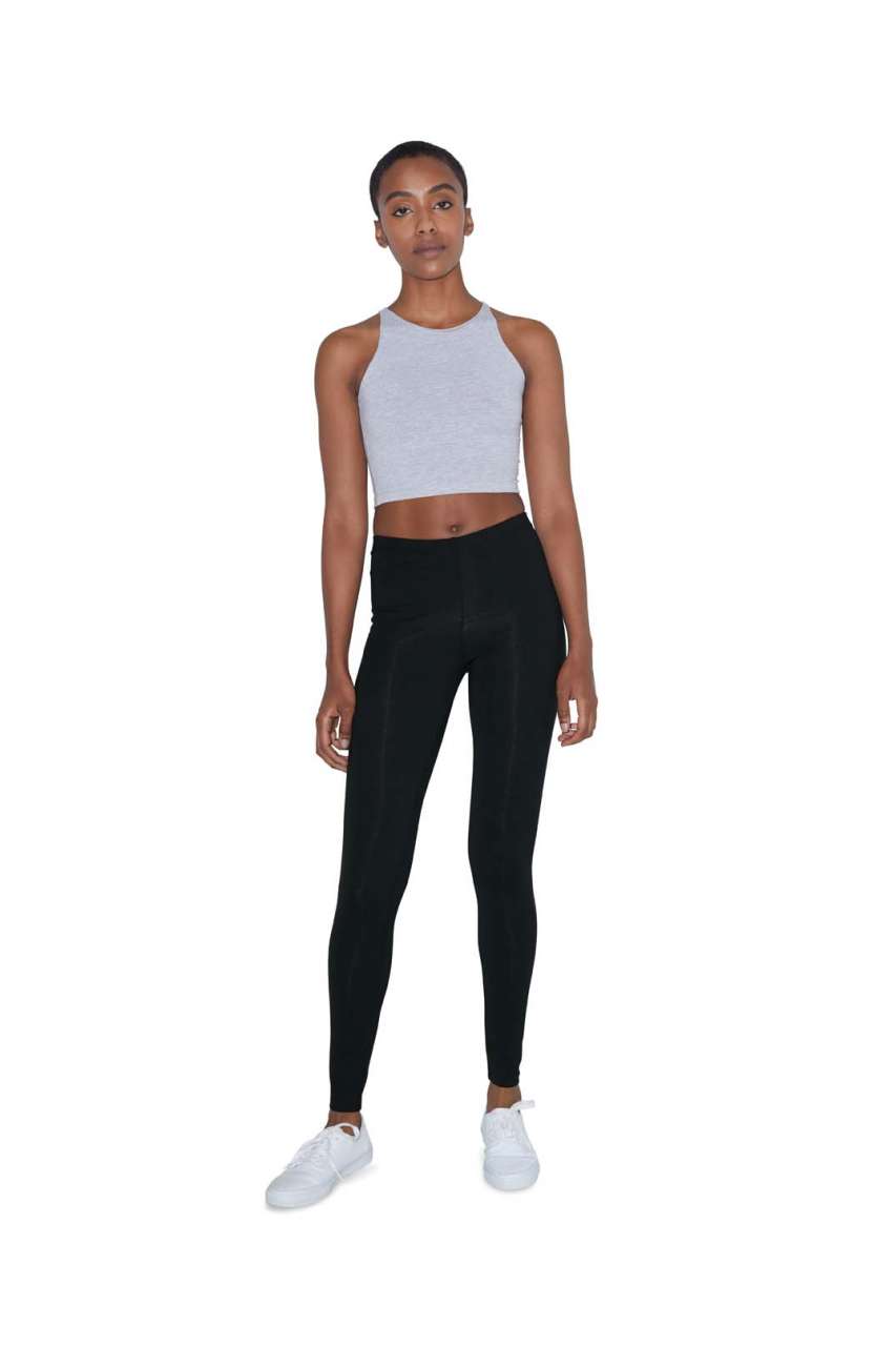 WOMEN'S COTTON SPANDEX JERSEY LEGGING - Heather Grey - Additional