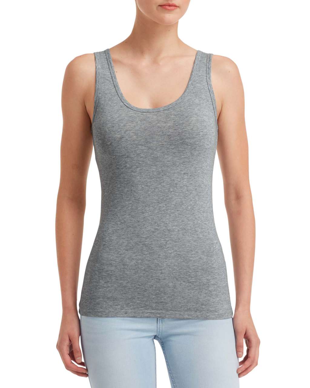 WOMEN'S STRETCH TANK - Heather Graphite - Main