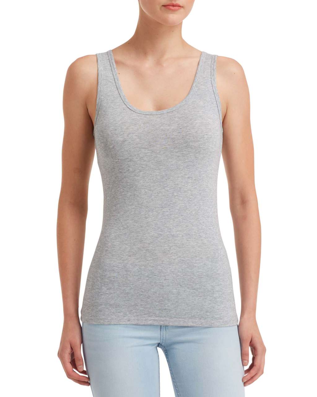 WOMEN'S STRETCH TANK - Heather Grey - Main
