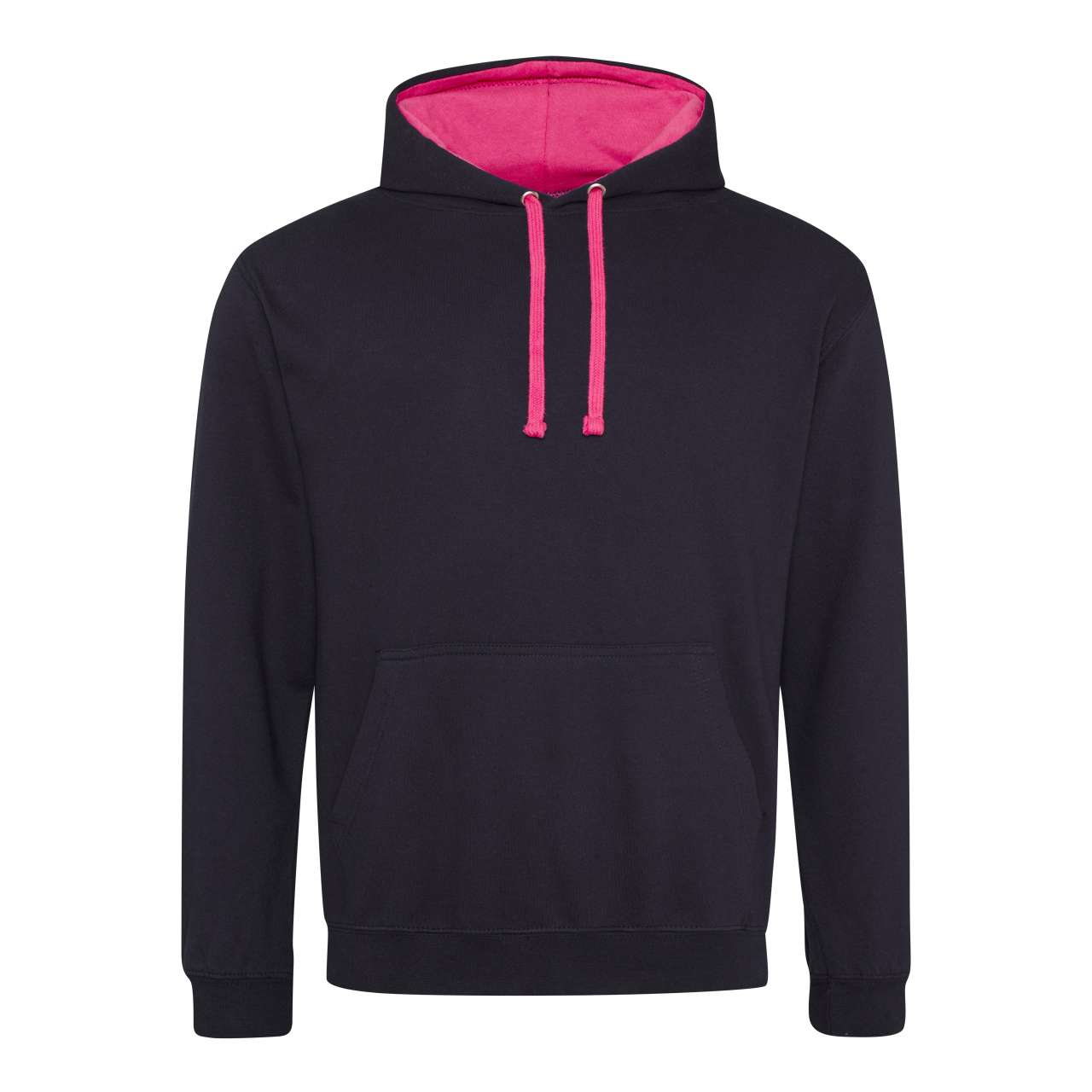 VARSITY HOODIE - Jet Black/Hot Pink - Main
