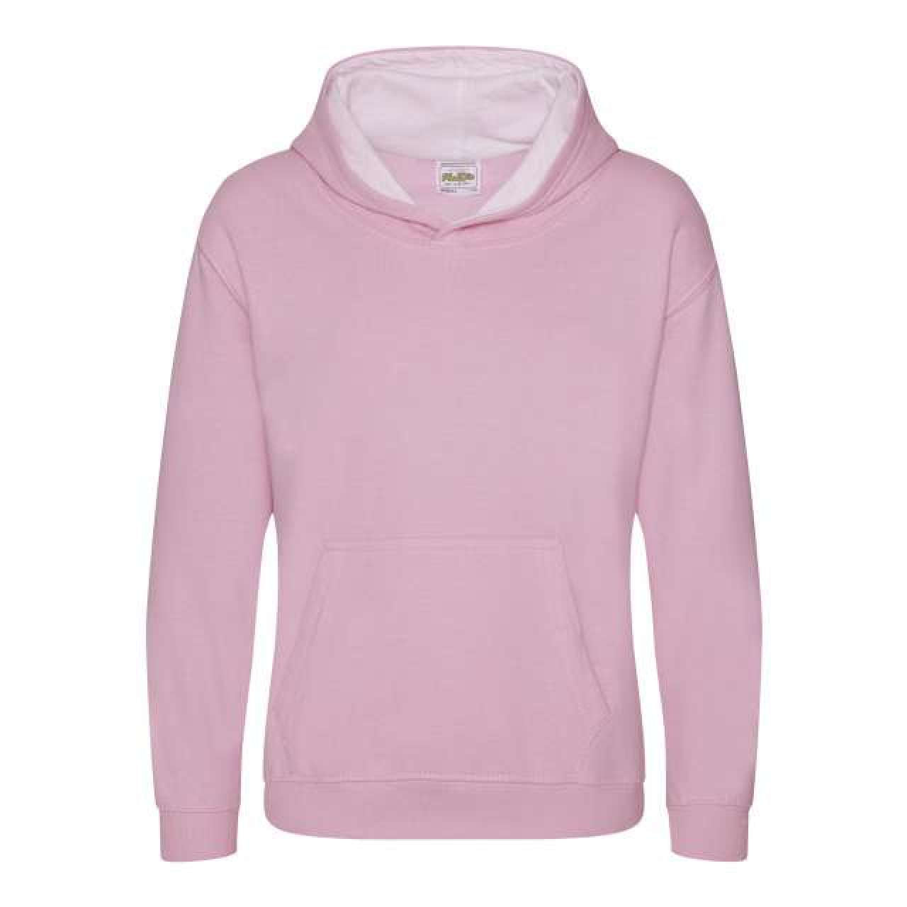 KIDS VARSITY HOODIE - Baby Pink/Arctic White - Main
