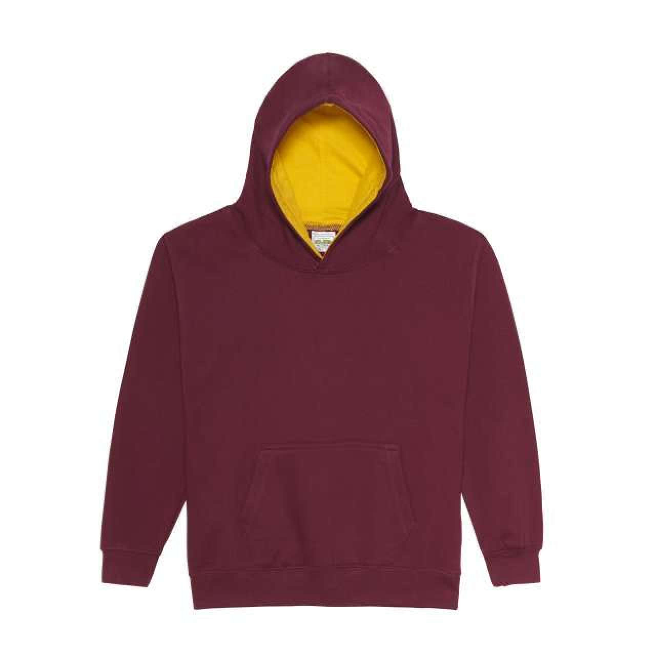 KIDS VARSITY HOODIE - Burgundy/Gold - Additional