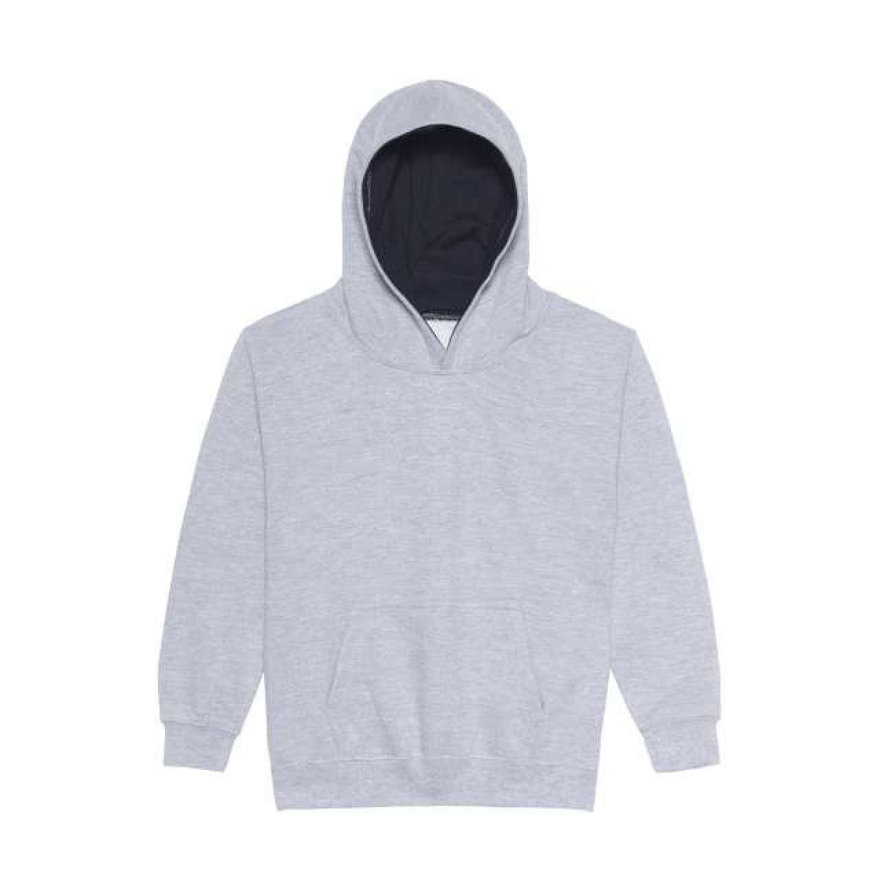KIDS VARSITY HOODIE - Heather Grey/French Navy - Main