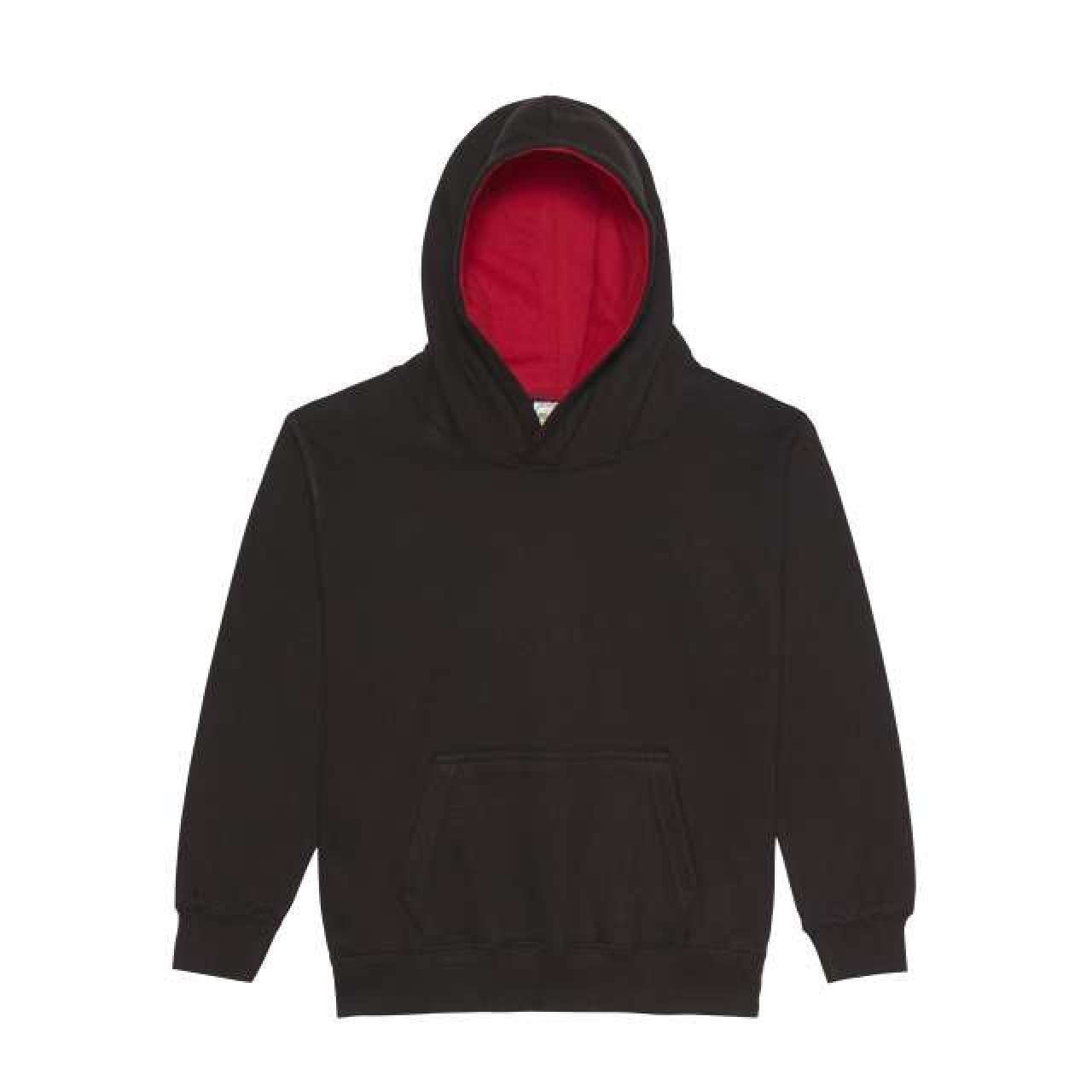 KIDS VARSITY HOODIE - Jet Black/Fire Red - Additional