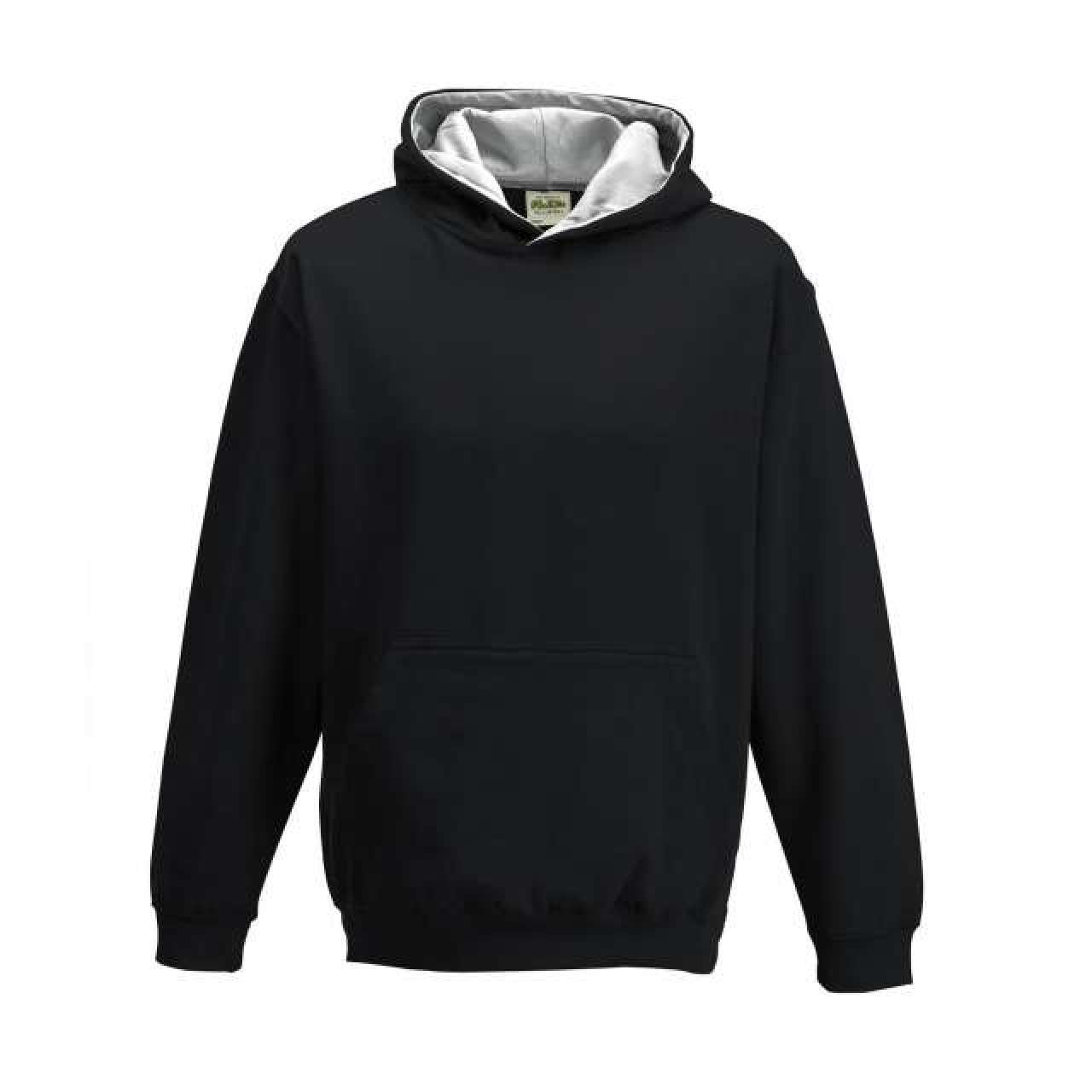 KIDS VARSITY HOODIE - Jet Black/Heather Grey - Additional