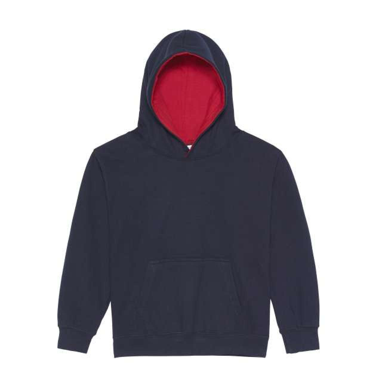 KIDS VARSITY HOODIE - New French Navy/Fire Red - Main