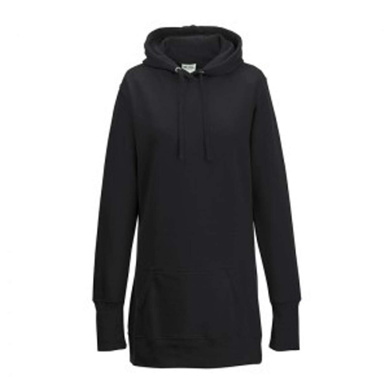 GIRLIE LONGLINE HOODIE - Jet Black - Main