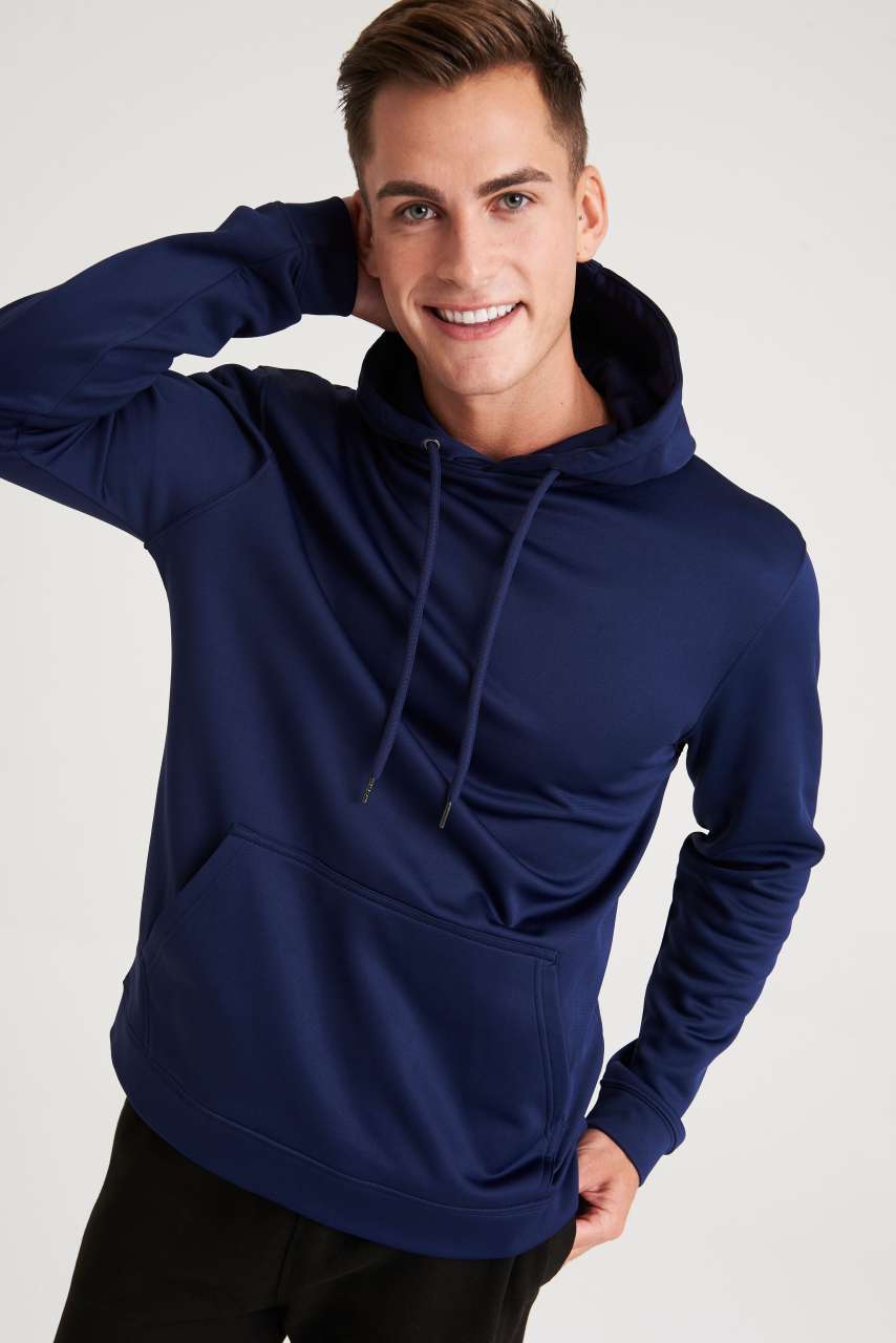 SPORTS POLYESTER HOODIE - Grey Melange - Additional