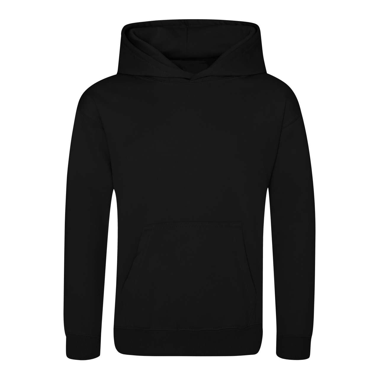 KIDS SPORTS POLYESTER HOODIE - Jet Black - Main
