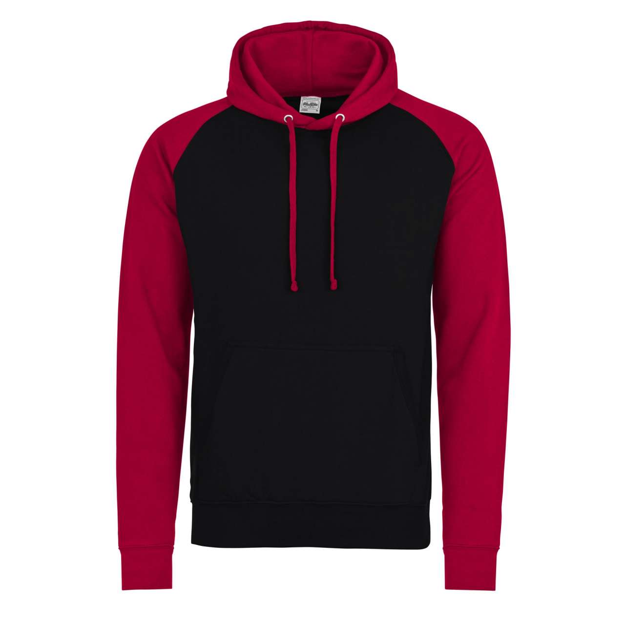 BASEBALL HOODIE - Jet Black/Fire Red - Main