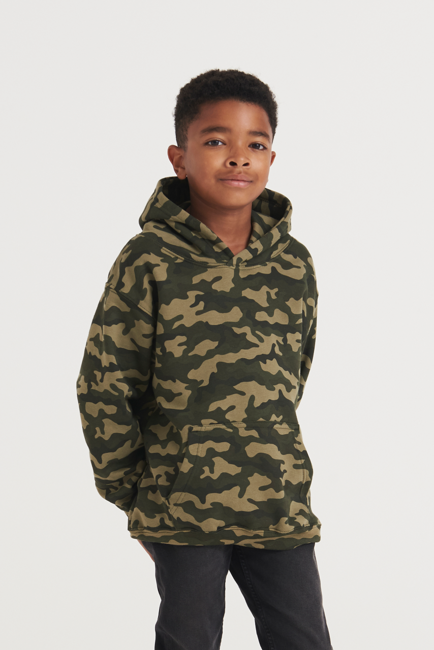 KIDS CAMO HOODIE - Black Camo - Additional