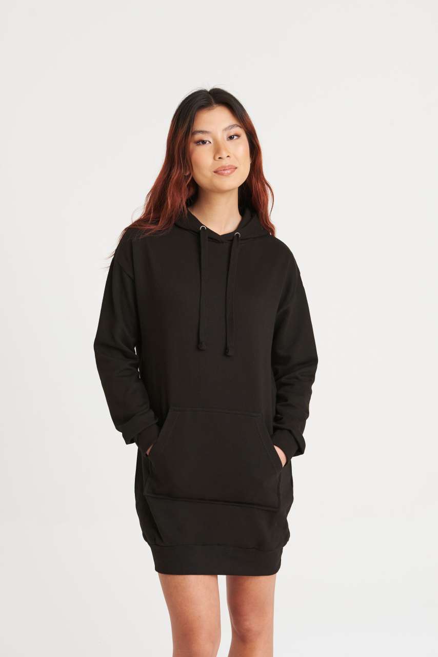 HOODIE DRESS - Heather Grey - Model