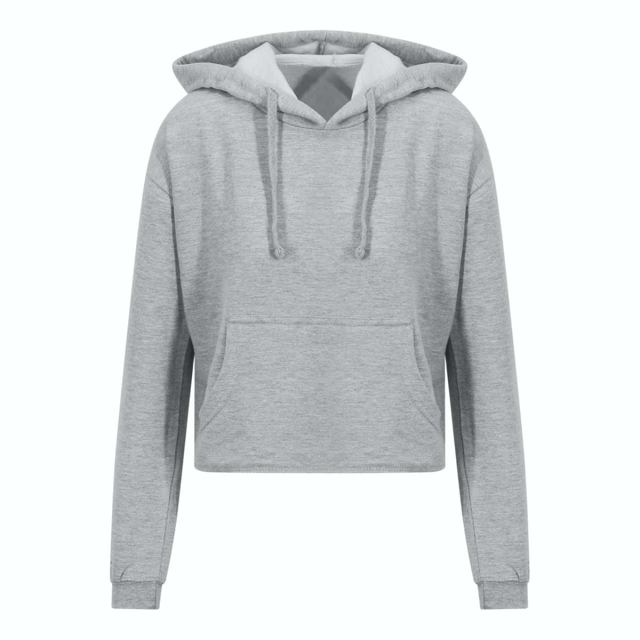 WOMEN'S CROPPED HOODIE - Heather Grey - Main