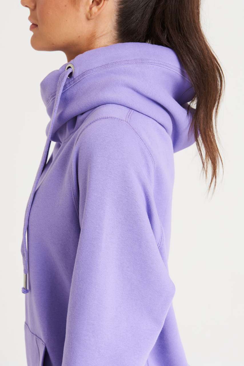 CROSS NECK HOODIE - Baby Pink - Additional