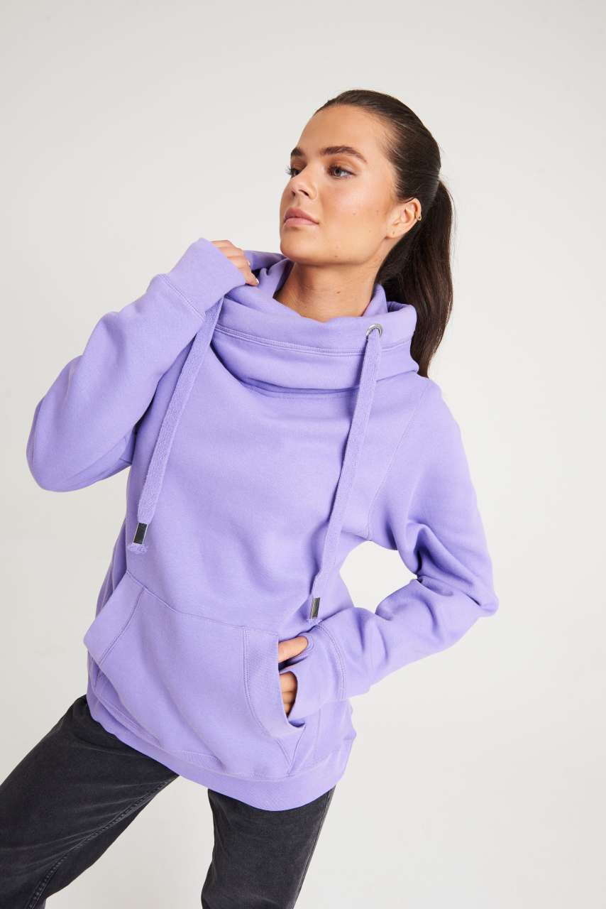 CROSS NECK HOODIE - Baby Pink - Additional