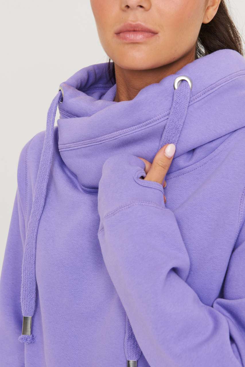 CROSS NECK HOODIE - Baby Pink - Additional