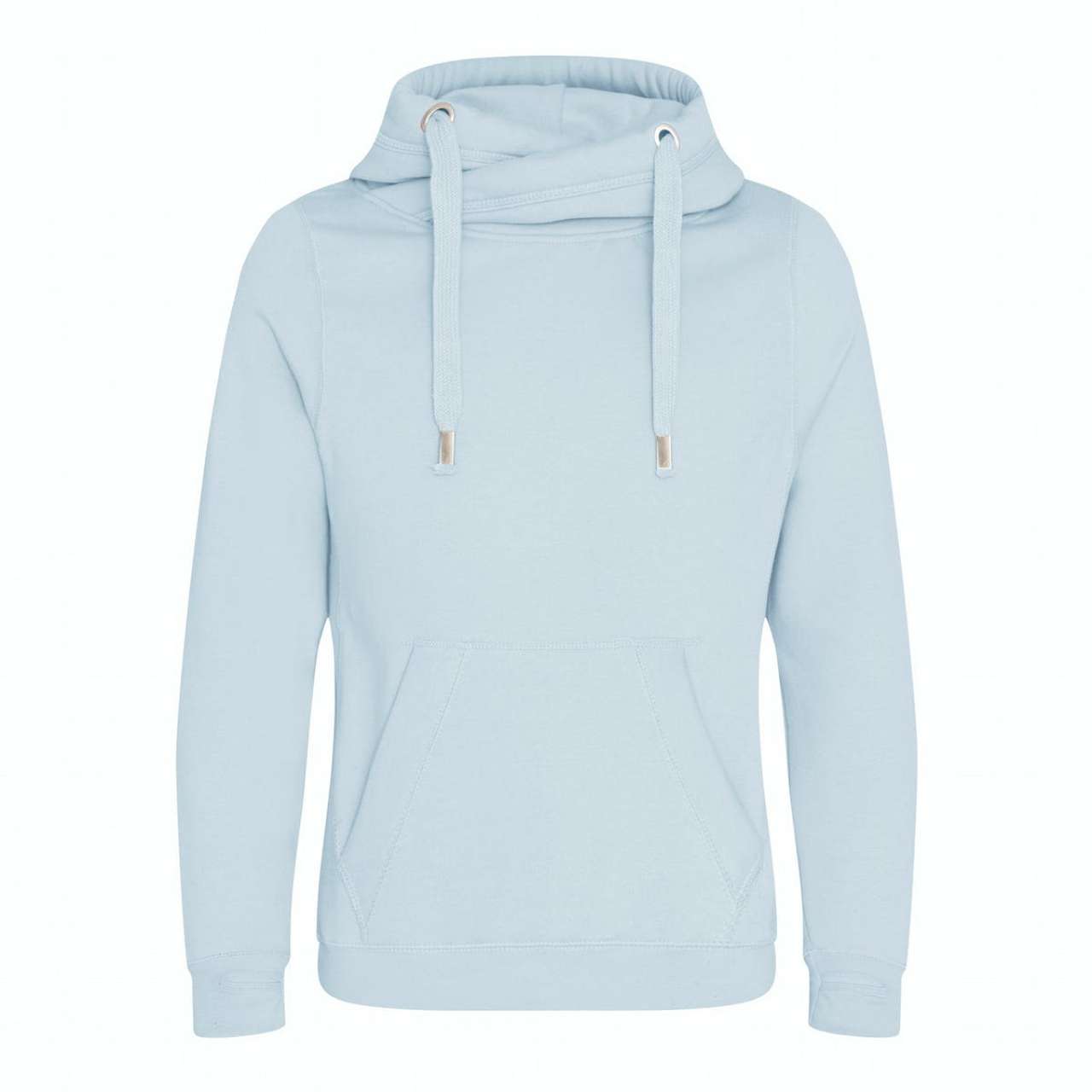 CROSS NECK HOODIE - Sky Blue - Main