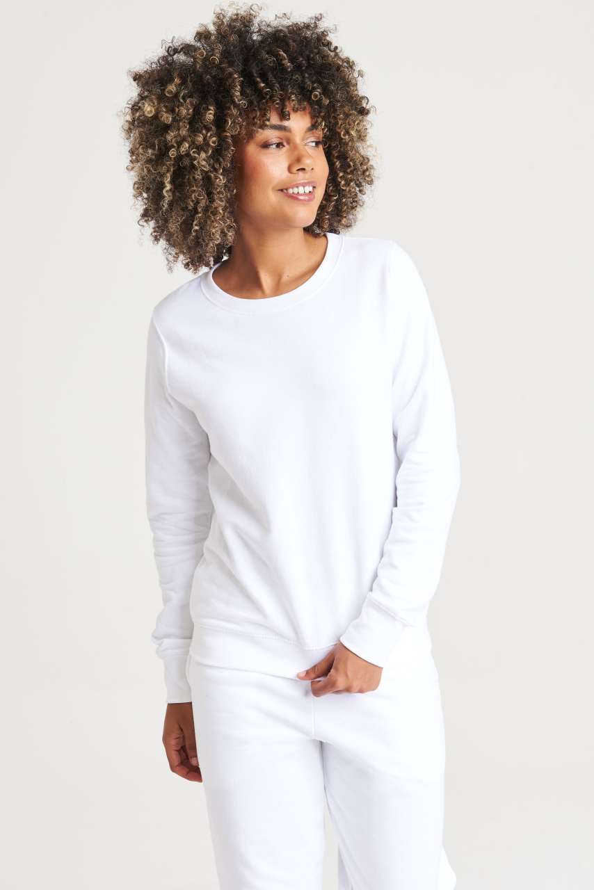 WOMEN'S AWDIS SWEAT - Arctic White - Model