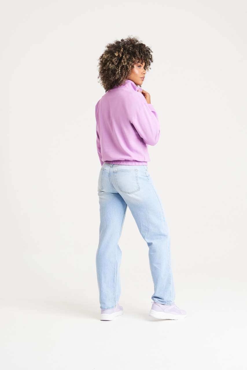 WOMEN'S CROPPED 1/4 ZIP SWEAT - Arctic White - Additional