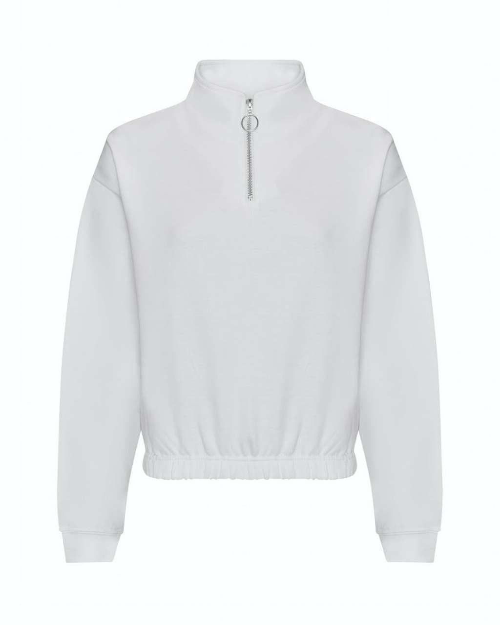 WOMEN'S CROPPED 1/4 ZIP SWEAT - Arctic White - Main