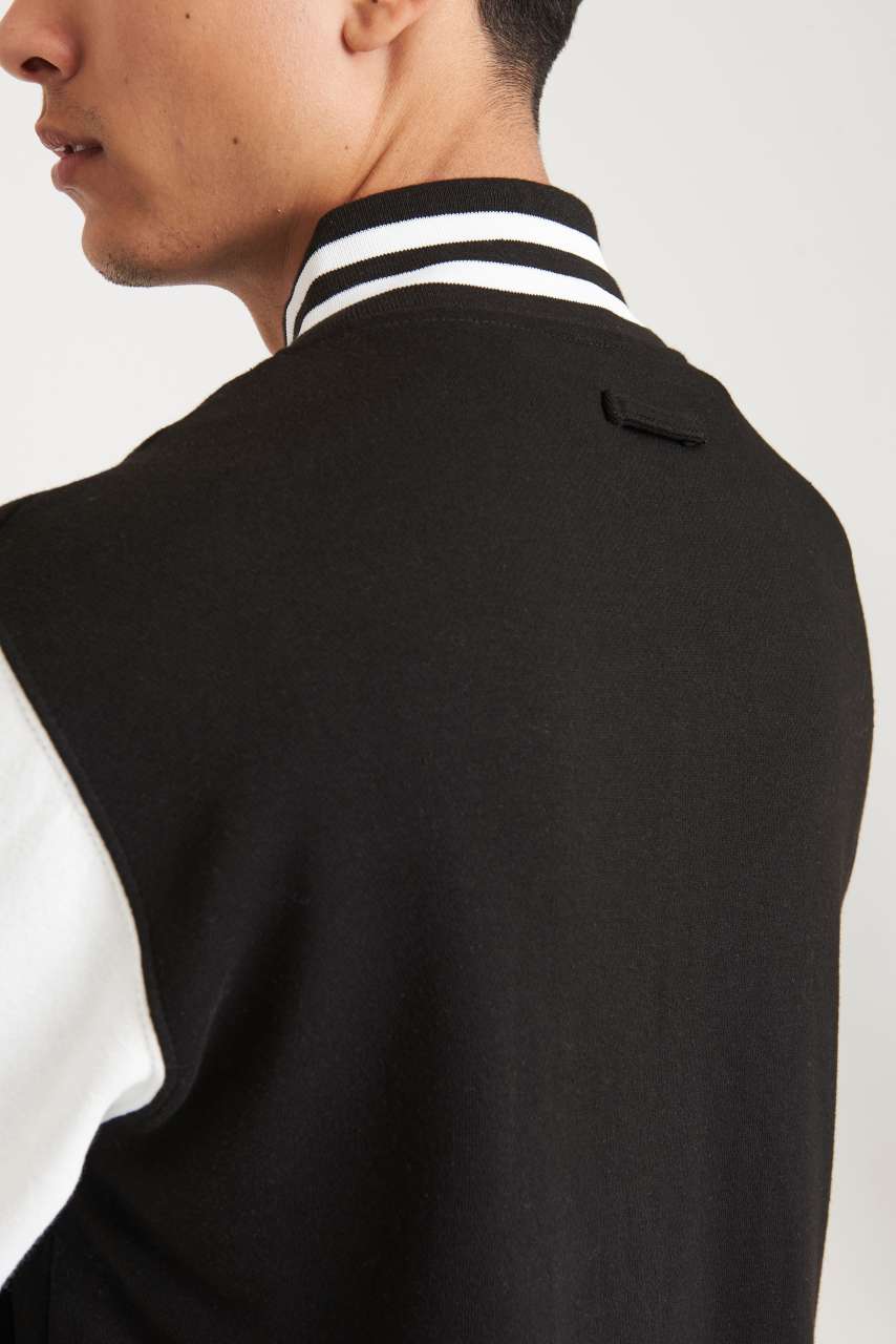VARSITY JACKET - Heather Grey/White - Additional