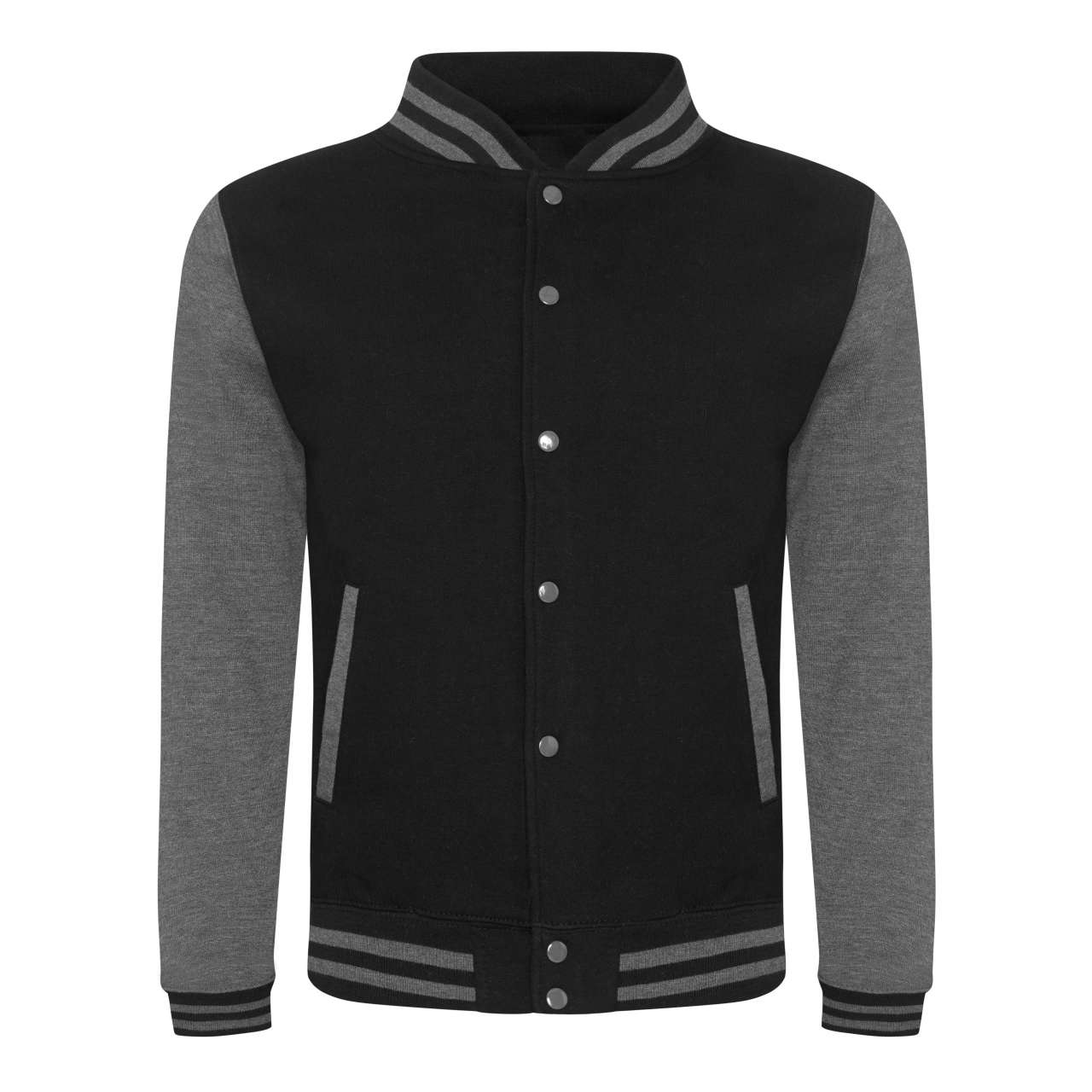 VARSITY JACKET - Jet Black/Charcoal - Main