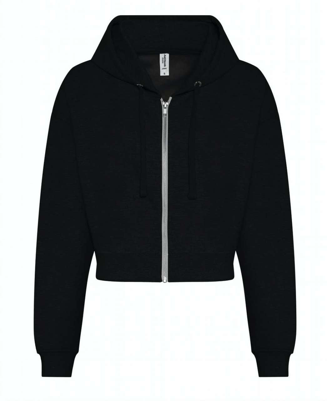 WOMEN'S FASHION CROPPED ZOODIE - Deep Black - Main