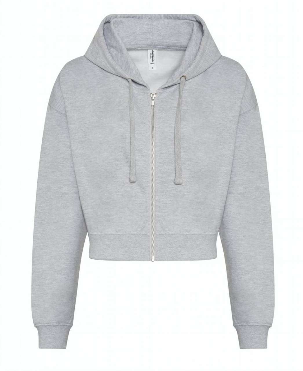 WOMEN'S FASHION CROPPED ZOODIE - Heather Grey - Main