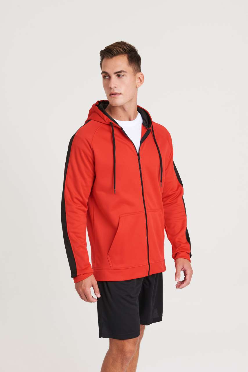 SPORTS POLYESTER ZOODIE - Fire Red/Jet Black - Model