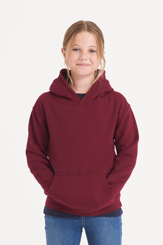 KIDS ORGANIC HOODIE - Burgundy - Model