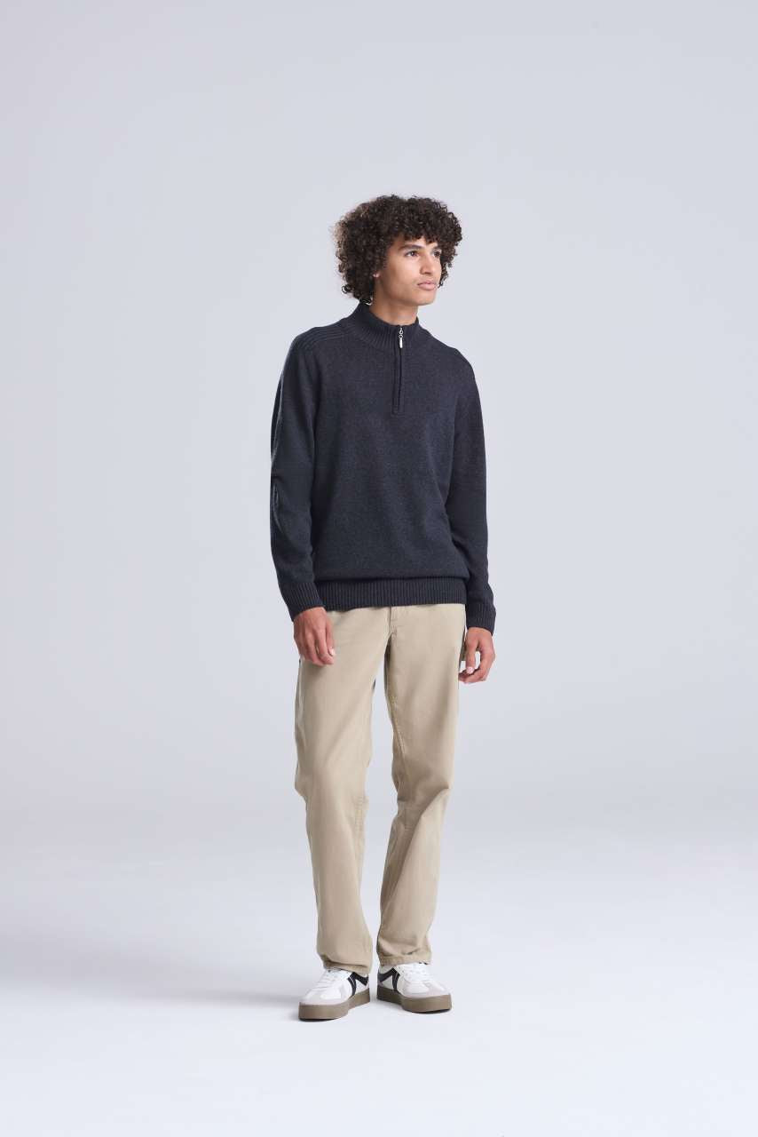 WAKHAN 1/4 ZIP SUSTAINABLE SWEATER