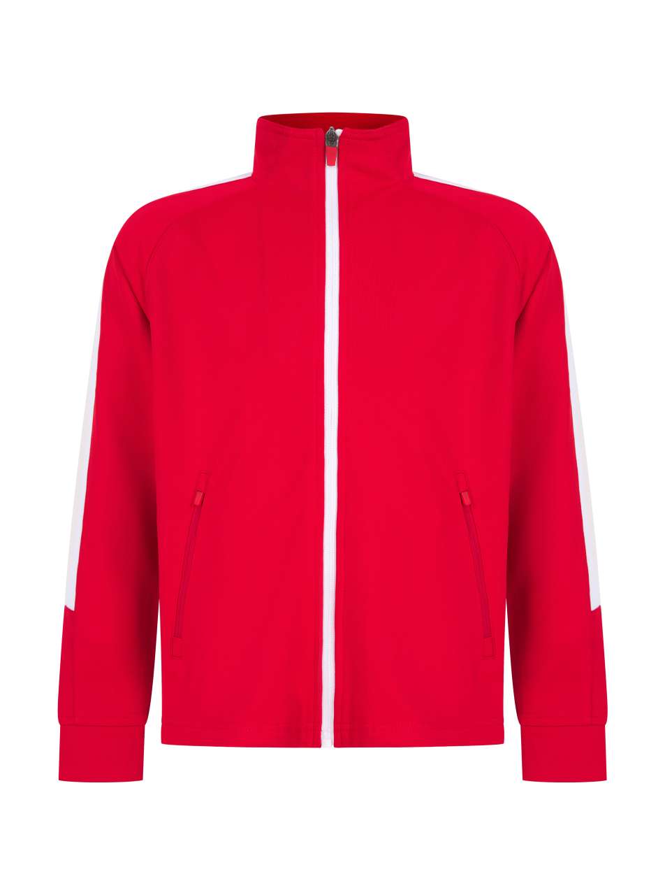 KID'S KNITTED TRACKSUIT TOP - Red/White - Main
