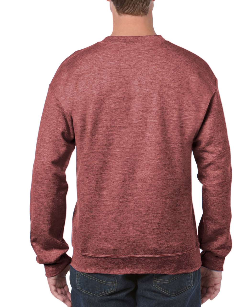 HEAVY BLEND™ ADULT CREWNECK SWEATSHIRT - Heather Sport Dark Maroon - Additional
