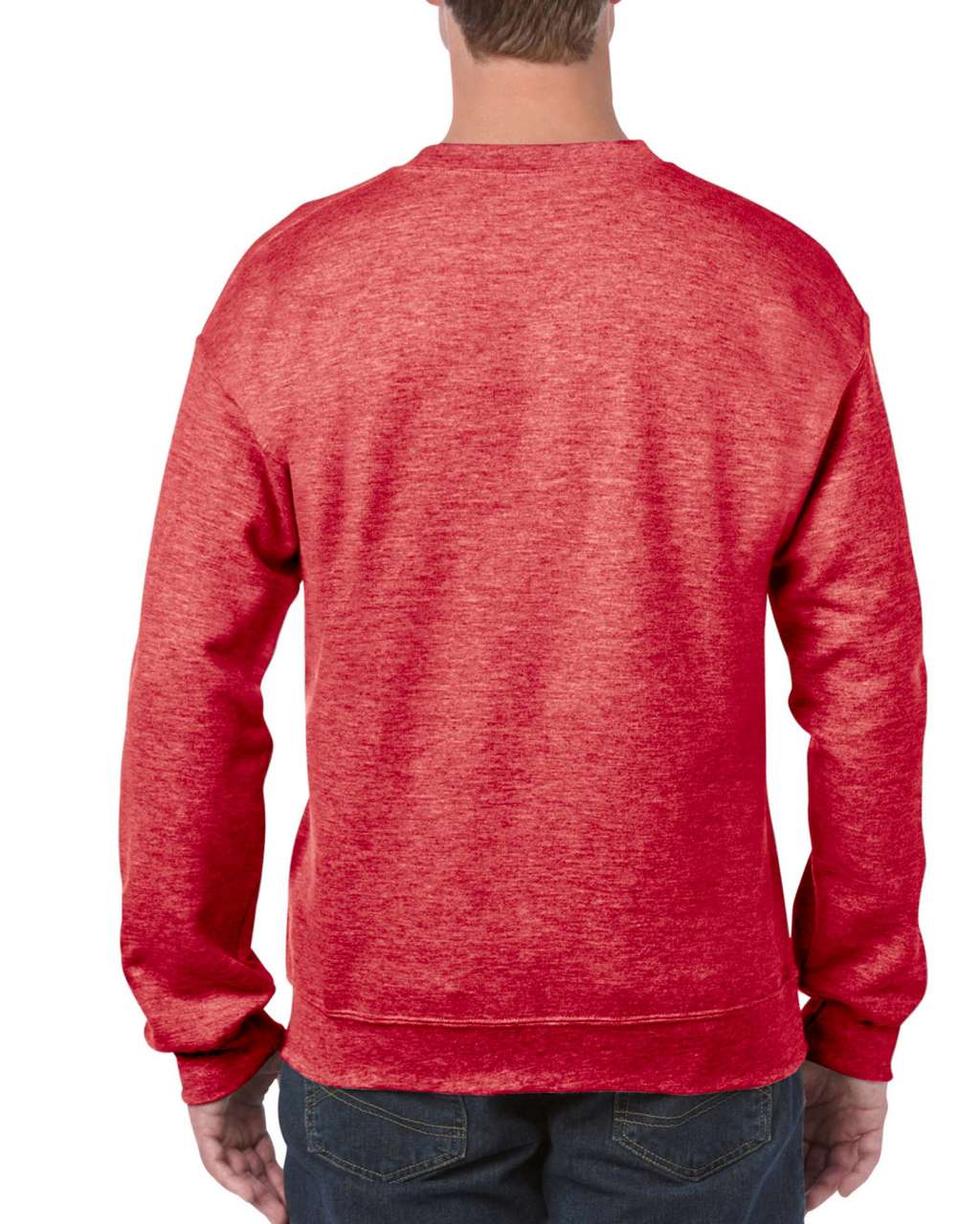 HEAVY BLEND™ ADULT CREWNECK SWEATSHIRT - Heather Sport Scarlet Red - Additional