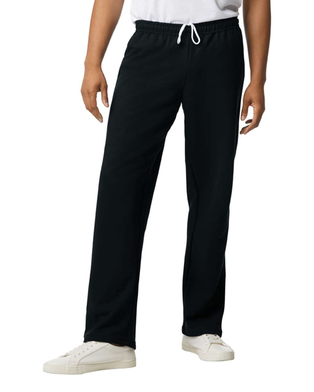HEAVY BLEND™ ADULT OPEN BOTTOM SWEATPANTS - Black - Main
