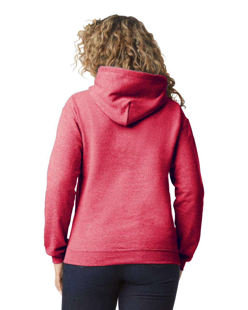 HEAVY BLEND™ ADULT HOODED SWEATSHIRT - Heather Sport Scarlet Red - Additional