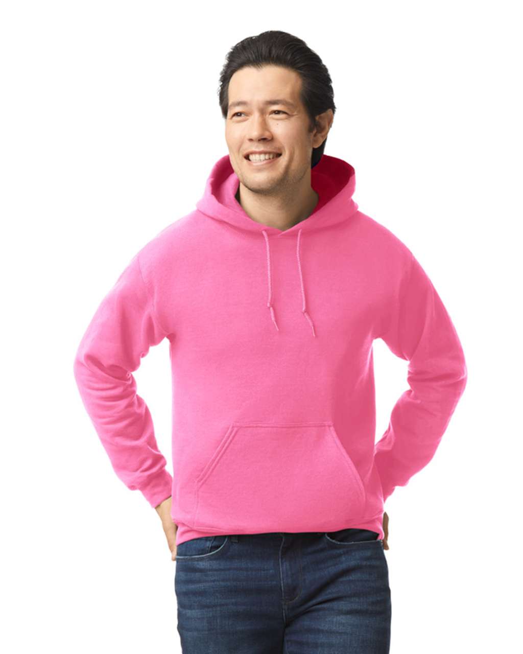 HEAVY BLEND™ ADULT HOODED SWEATSHIRT - Safety Pink - Main