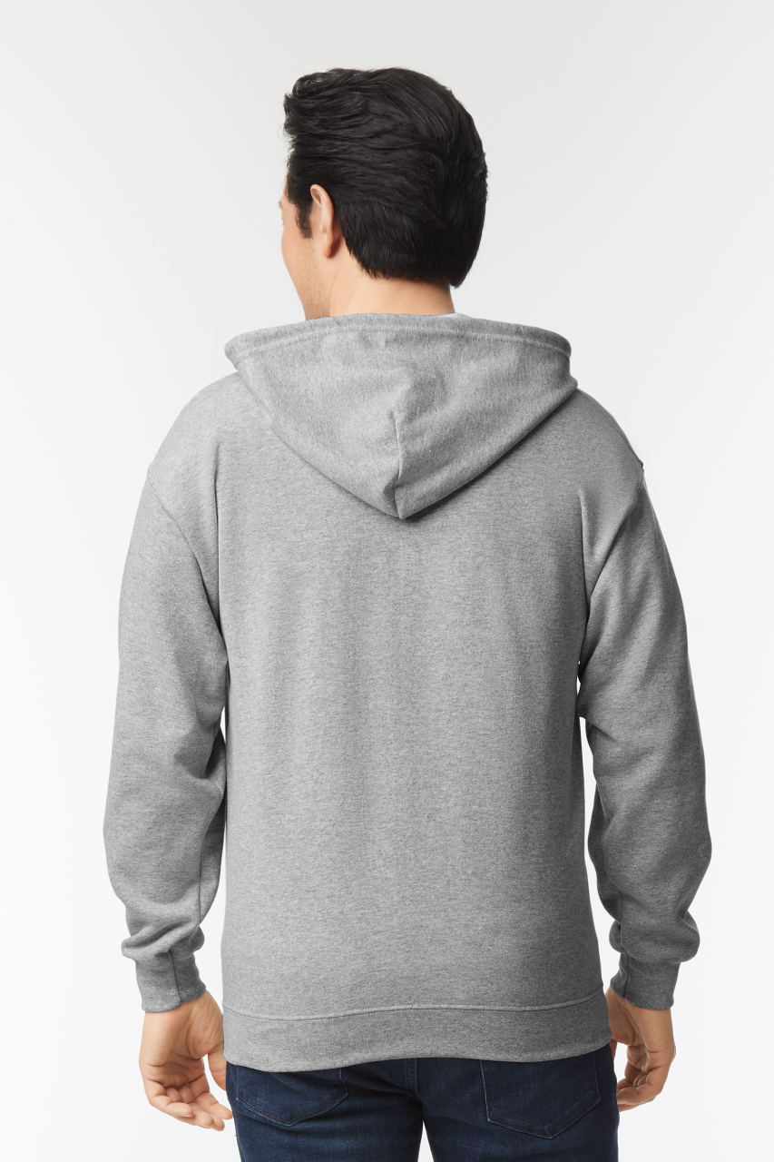HEAVY BLEND™ ADULT FULL ZIP HOODED SWEATSHIRT - Ash - Additional