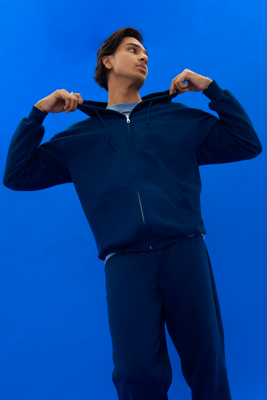 HEAVY BLEND™ ADULT FULL ZIP HOODED SWEATSHIRT - Ash - Additional