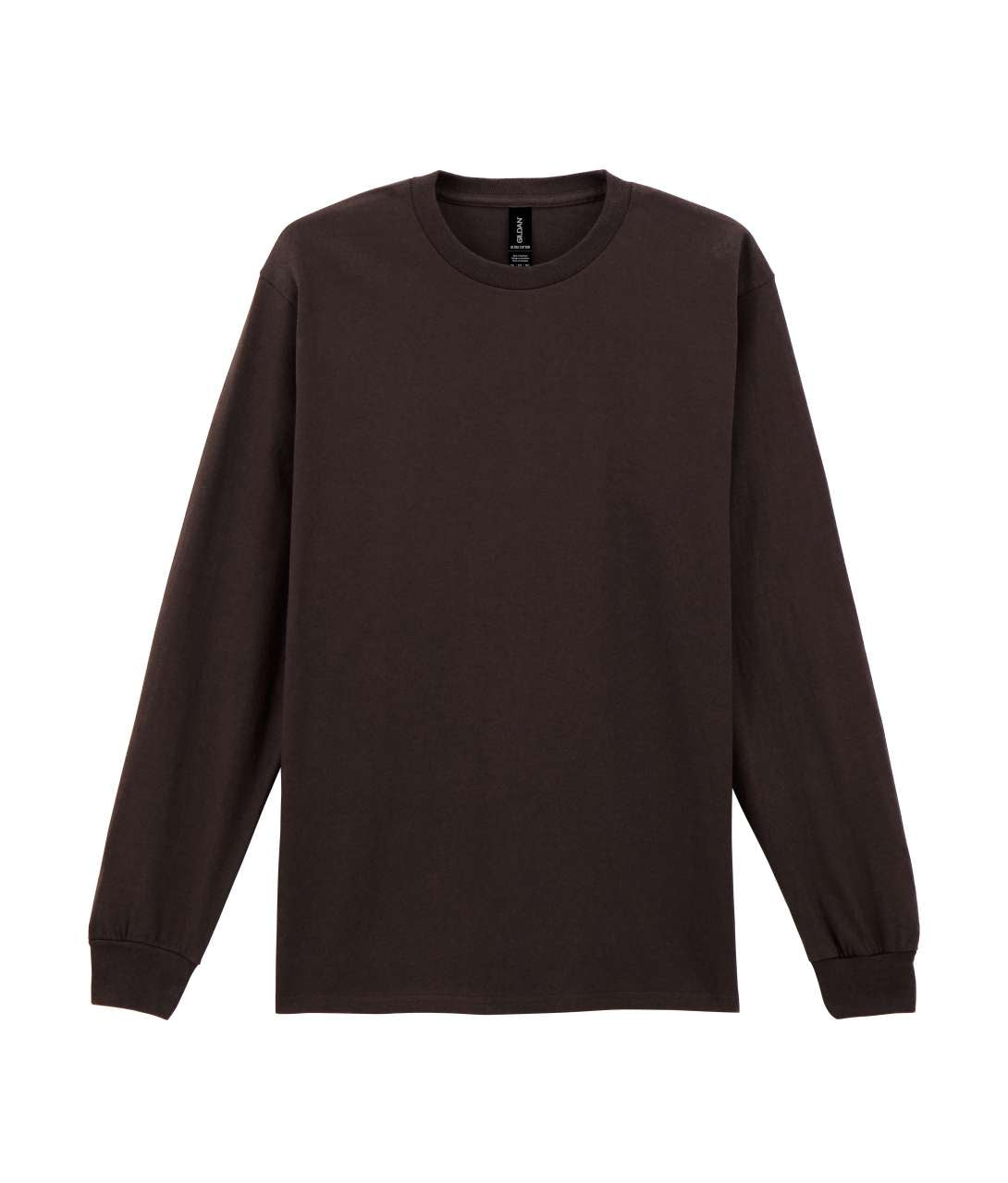 ULTRA COTTON™ ADULT LONG SLEEVE T-SHIRT - Dark Chocolate - Main