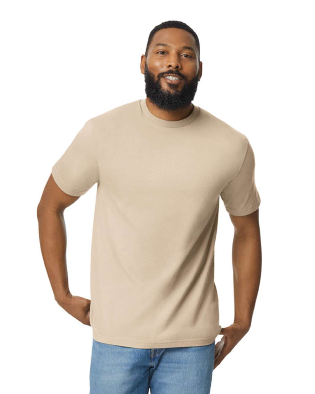 LIGHT COTTON ADULT T-SHIRT - Sand - colorimageurl