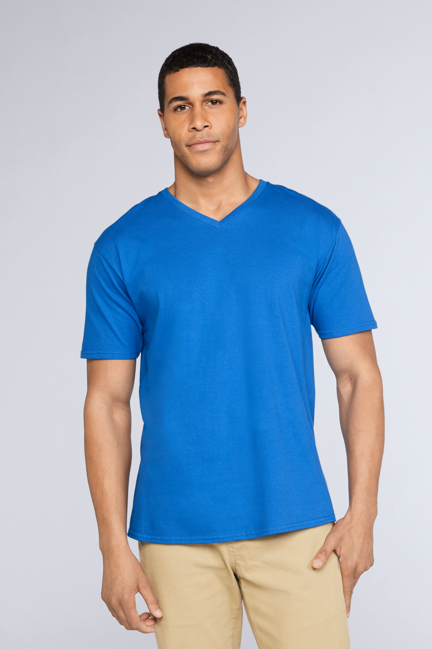 PREMIUM COTTON ® ADULT V-NECK T-SHIRT - Black - Model