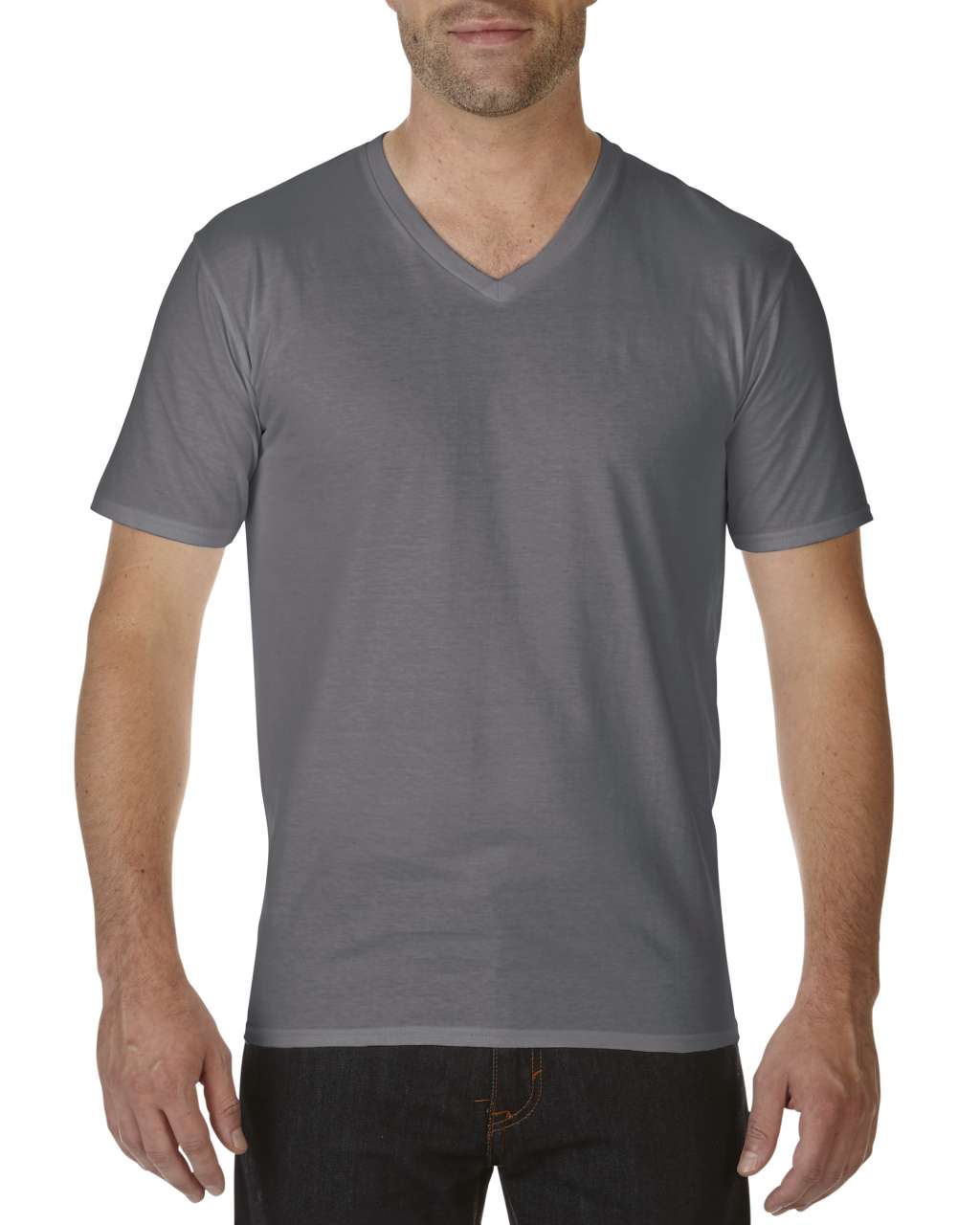 PREMIUM COTTON ® ADULT V-NECK T-SHIRT - Charcoal - Main
