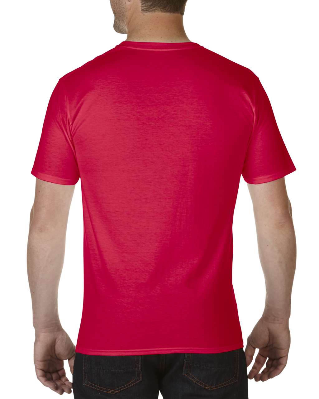 PREMIUM COTTON ® ADULT V-NECK T-SHIRT - Red - Additional