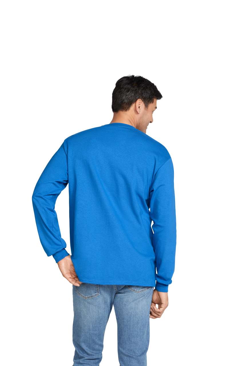 GILDAN ® HEAVY COTTON™ ADULT LONG SLEEVE T-SHIRT - Navy - Additional