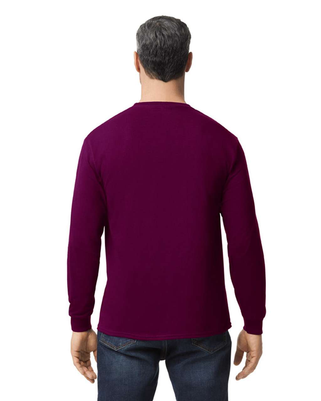 GILDAN ® HEAVY COTTON™ ADULT LONG SLEEVE T-SHIRT - Maroon - Additional
