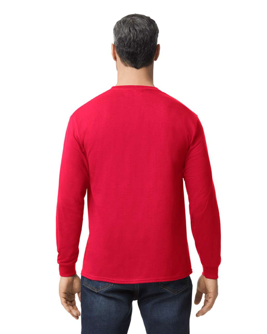 GILDAN ® HEAVY COTTON™ ADULT LONG SLEEVE T-SHIRT - Red - Additional